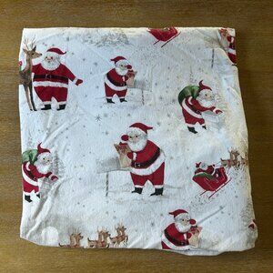 Pre-owned Pottery Barn Kids Heritage Santa Christmas Crib Sheet